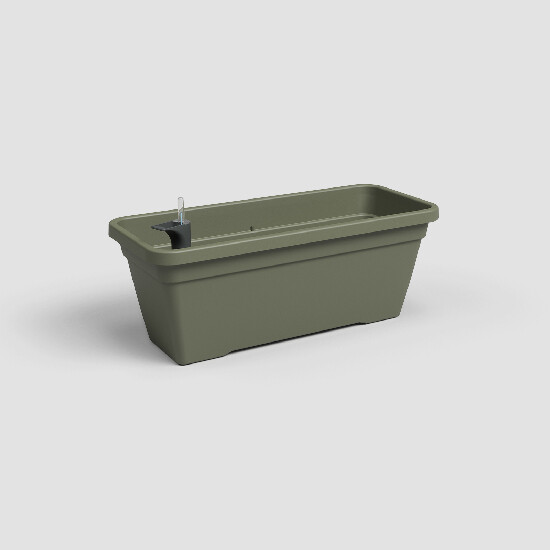 Pudełko VENEZIA, samonawadniające, 60cm, plastik, zielone|DRY GREEN|Artevasi