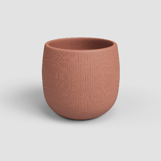 Doniczka AURA, 20 cm, ceramiczna, brązowa|TERRACOTTA|Artevasi
