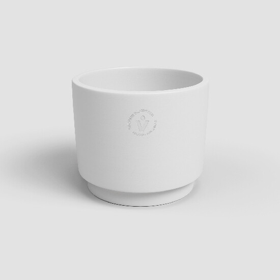Doniczka ECHO, 17 cm, ceramiczna, biała|BIAŁY|Artevasi