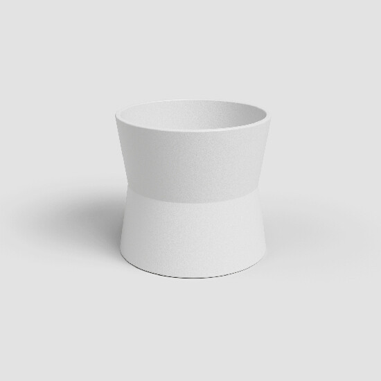 Doniczka DIANA, 20 cm, ceramika, biała|BIAŁY|Artevasi