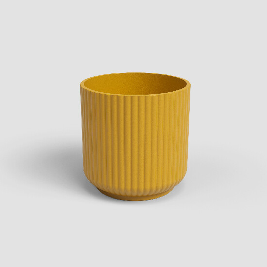 Doniczka LUNA, 19cm, ceramiczna, żółta|ŻÓŁTY|Artevasi