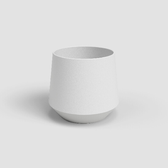Doniczka AURORA, 20 cm, ceramiczna, biała|BIAŁY|Artevasi