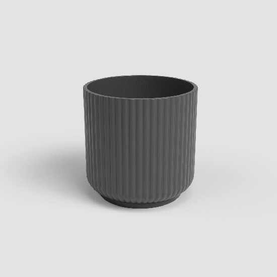 Doniczka LUNA, 15 cm, ceramiczna, ciemnoszara|ANTRACYT|Artevasi