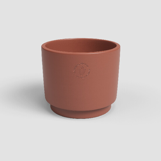 Doniczka ECHO, 17 cm, ceramiczna, brązowa|TERRAKOTA|Artevasi