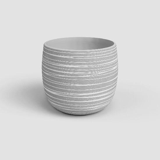 Doniczka DÓRIS, 16 cm, ceramiczna, szara|SZARY|Artevasi