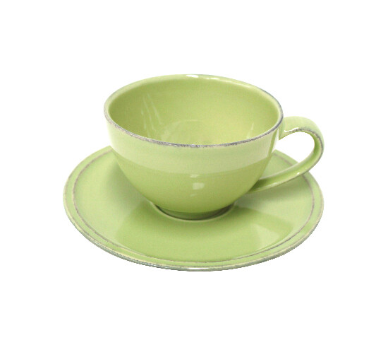 ED Tea mug with saucer 0.26L, FRISO, green (SALE)|Costa Nova