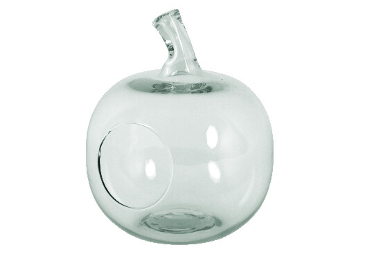 EKO AERARIUM ze szkła pochodzącego z recyklingu „JABŁKO” o średnicy 13x16cm (opakowanie zawiera 1 szt.) (WYPRZEDAŻ)|Ego Dekor