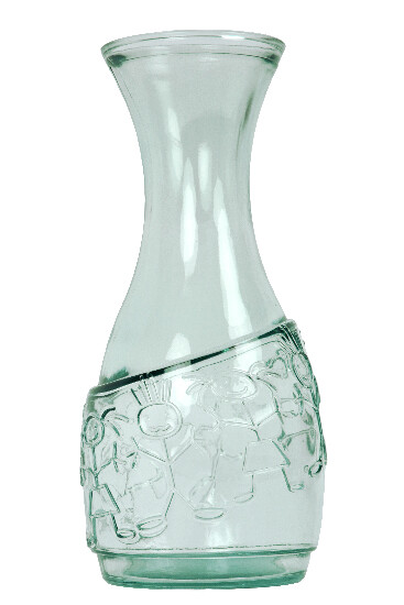 ECO Karafa z recyklovaného skla "DETI", priehľadná 1 L (balenie obsahuje 1ks)|Ego Dekor