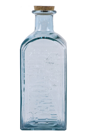 ECO Fľaša z recyklovaného skla na limonádu s korkovým uzáverom 2 L, zelená, 12x29 cm (balenie obsahuje 1ks)|Ego Dekor