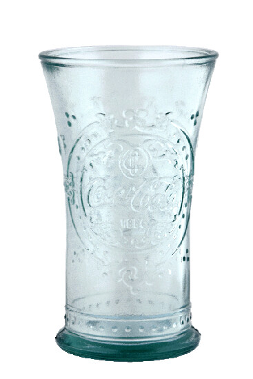 VIDRIOS SAN MIGUEL !RECYCLED GLASS! Sklenice z recyklovaného skla kónická 