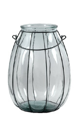 VIDRIOS SAN MIGUEL !RECYCLED GLASS! Lucerna/ECO Váza z recyklovaného skla "LAMP", 32 cm čirá