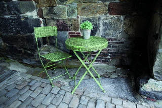 ESSCHERT DESIGN - DOPRODEJ POSLEDNÍCH KUSŮ - Židle skládací "INDUSTRIAL HERITAGE", zelená patina, 44x50x87 cm