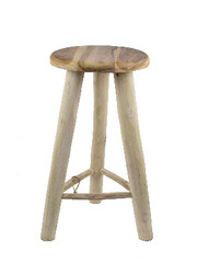 VAN DER LEEDEN 1915 Židle barová TEAK, hnědá|přírodní, průměr 35x75cm