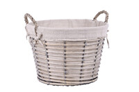 Basket with fabric round|Ego Dekor
