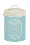 Puszka na herbatę VINTAGE, emaliowana, pojemność: 2 L, kolor: błękitny|Ego Dekor