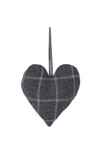 Tkaninowa dekoracja serca, 3 x 8,5 x 9,5 cm | Ego Dekor