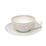 Tea cup with saucer, 0.2L, TAORMINA, white|Casafina
