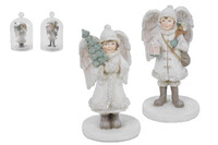 Angel in glass decoration, package contains 2 pieces! 5 x 10.5 x 5 cm|Ego Decor