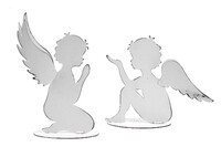 Angel decoration, white, package contains 2 pieces! 28 x 31 x 7 cm|Ego Decor