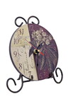 Zegar stojący w kolorze kasztanowym, 22,5 x 22 x 4,5 cm | Ego Dekor