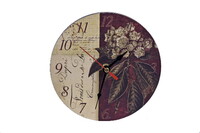 Clock small Chestnut 22.5 x 22 x 4.5 cm|Ego Dekor