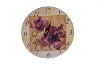 Clock with poppy, 22.5 x 22 x 4.5 cm|Ego Dekor