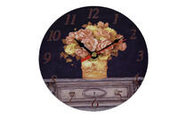 Mały zegar różany 22,5 x 22 x 4,5 cm | Ego Dekor