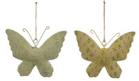 Záves ''Motýľ'', žltá/zelená, M, balenie obsahuje 2 kusy! (DOPREDAJ)|Ego Dekor