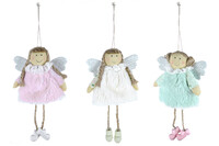 Fabric angel for hanging GLITTER, FLAKE, STAR, package contains 3 pieces!|Ego Dekor