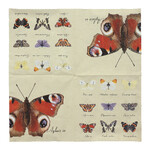 Obrúsky 17x17 cm, s farebnou potlačou Motýliky, 20 ks v 1 balení.|Esschert Design