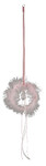 Curtain Wreath with feathers, pink (SALE)|Ego Dekor