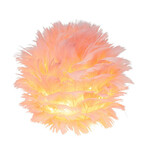 Glowing ball of feathers, LED, pink, diameter 8 x 8 cm (SALE)|Ego Dekor