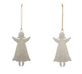 Tin angel, white, package contains 2 pieces! (SALE)|Ego Decor