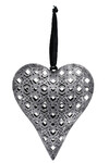Tin heart, silver 22 x 26 cm (SALE)|Ego Dekor