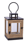 Lantern, 20 x 35.5 x 20 cm, wood/glass/metal|Ego Dekor