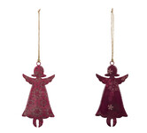 Tin angel, burgundy, package contains 2 pieces! (SALE)|Ego Decor
