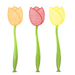 Plácačka na hmyz Tulipán, balení obsahuje 3 kusy!|Esschert Design
