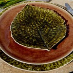 ED Plate|leaves tray 17cm, RIVIERA, black/green|Forets|Costa Nova