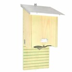 Bat hut BAT, with galvanized canopy, 19x14x45cm, natural|Esschert Design