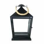 Lantern with rope, black|Esschert Design