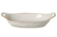 Oval baking dish, 41x22cm, SARDEGNA, white (SALE)|Casafina