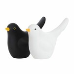 Kanva vtáčik SWEEETY 1,5 L, čierna / biela | Esschert Design