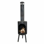 Fireplace stove for the terrace on a pedestal, h. 154 cm | Esschert Design