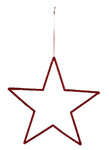 Záves hviezda, červená, priemer. 24,5cm|Ego Dekor