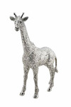 Žirafa, stříbrná, 23x7,5x34cm (DOPRODEJ)|Ego Dekor