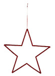 Závěs hvězda, červená, pr. 12cm|Ego Dekor