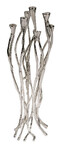 Candlestick stainless steel, silver, h. 70cm * (SALE)|Ego Dekor
