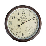 EASTGATE CLOCK, wall clock, brown color, diameter 38 cm, dial - Arabic numerals, for indoor and outdoor use|Esschert Design