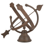 Sundial SUNDIAL, cast iron, 27x35x30cm, brown|Esschert Design