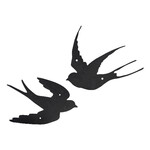 Nástěnná dekorace Letící ptáci, plech, balení obsahuje 2 kusy!|Esschert Design